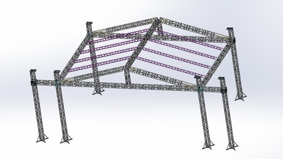 Portable Stage Lighting Semi Circle Podium Event Roof Truss