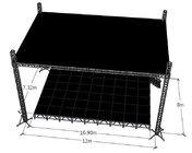 Aluminum Concert Curved Canopy Stage Lighting Truss Roof System