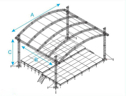 Event Ladder Bolt Truss Aluminum Lighting Truss Frame