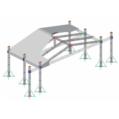 Aluminum Stage Arch Lighting Truss Display Black Or Customized Aluminum Alloy 6082-T6/6061-T6