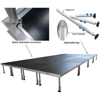 Aluminum Alloy Portable Stage Platform Folding for Outdoor Concert Water Rest