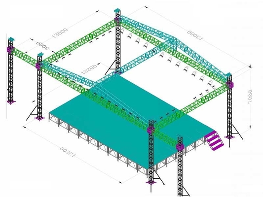 Aluminum Alloy Modular Stage Truss System for Concerts and Events