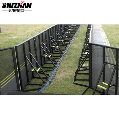 Event Pedestrian Temporary Crowd Control Barriers Steel Portable Folding Safety