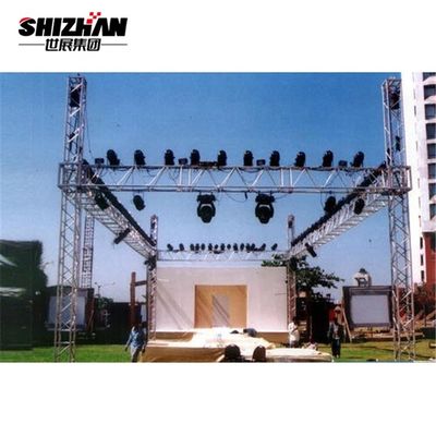 Alloy Lighting Flat Aluminum Stage Truss System Design 350*350mm