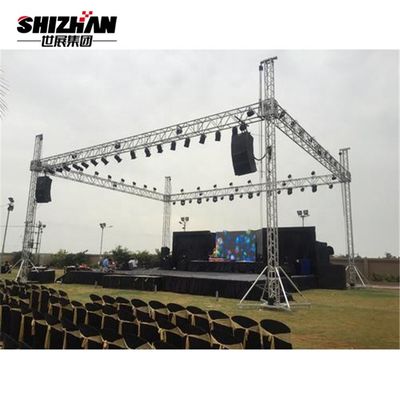 Alloy Lighting Flat Aluminum Stage Truss System Design 350*350mm