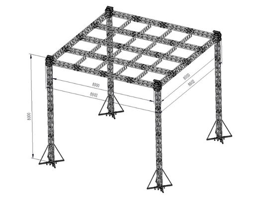 Custom Sturdy Heavy Duty Square Bolt Truss Aluminum Bolt Truss Display