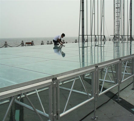 Easy Assemble Platform Portable Aluminum Folding  Alloy Acrylic Wedding Stage