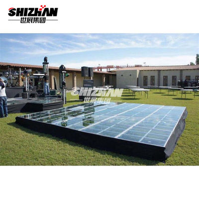 750kg/Sqm Mobile Portable Glass Stage Decoration Round For Wedding