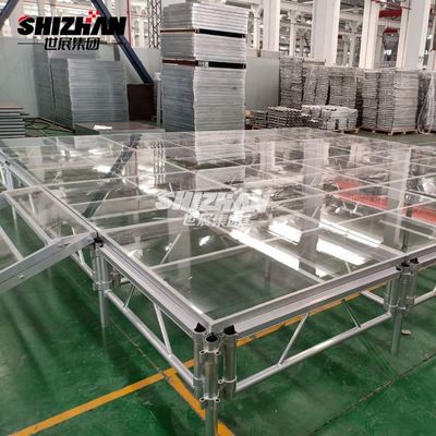 Aluminum Adjustable Portable 4x4  Acrylic Outdoor Music Stage