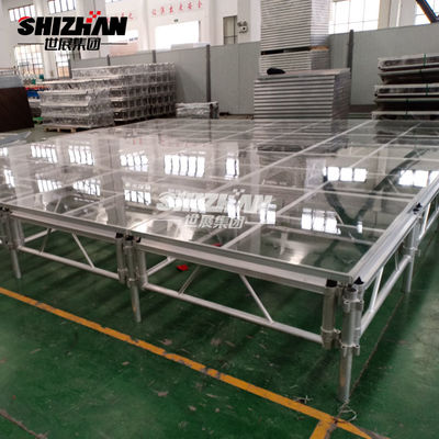 Aluminum Adjustable Portable 4x4  Acrylic Outdoor Music Stage