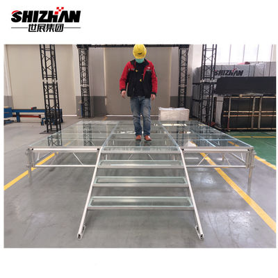 Wedding Party Glass Stage Decoration Portable Dance Floor For Stage Lighting