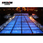 Large Corporate Event Stage Retractable Acrylic Tempered Glass Lights Round Stage