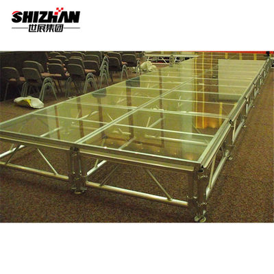 Decoration Wedding Live Performance Stage Temporary Portable 4x8 Stage Deck Clear