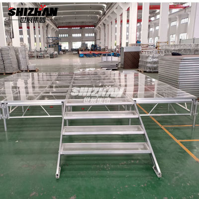 Aluminium Alloy 6082-T6 Glass Stage For Wedding Event 200x200mm