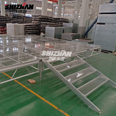 Aluminium Alloy 6082-T6 Glass Stage For Wedding Event 200x200mm