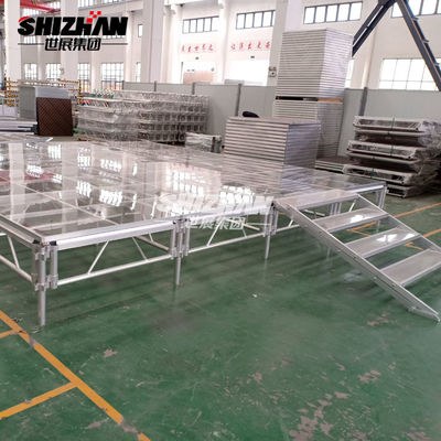 Aluminium Alloy 6082-T6 Glass Stage For Wedding Event 200x200mm