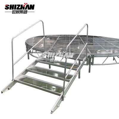Aluminium Alloy 6082-T6 Glass Stage For Wedding Event 200x200mm