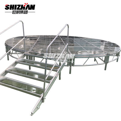 Aluminium Alloy 6082-T6 Glass Stage For Wedding Event 200x200mm
