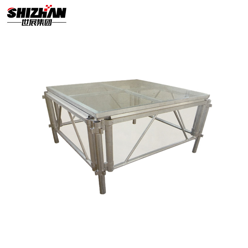 Spectacle Platform Adjustable Live Concert Glass Stage Aluminium Acrylic Platform Indoor