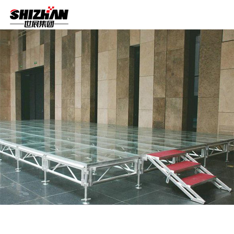 Acrylic Wedding Glass Stage Assembly Fashion Show Catwalk Platform
