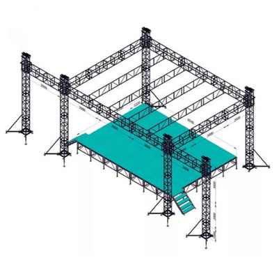 Portable Stage Lighting Semi Circle Podium Event Roof Truss