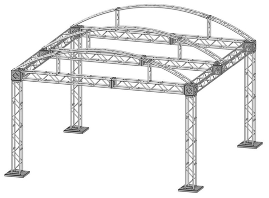 6082-T6/6061-T6 Aluminum Alloy Ground Support Truss For Outdoor Stage