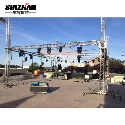 Square Aluminum Stage Truss System Electric Galvanized For Concert
