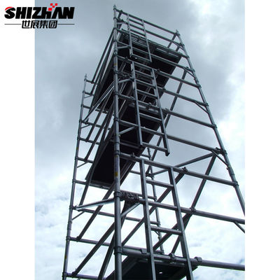 H FRAME Construction Site Lightweight Aluminum Scaffolding With Clamps