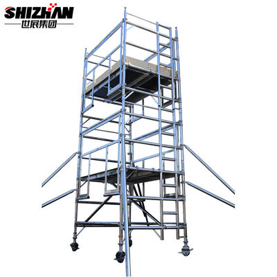 H FRAME Construction Site Lightweight Aluminum Scaffolding With Clamps