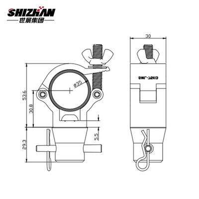 Customized Lighting Truss Clamps Stage Light Anode Treatment