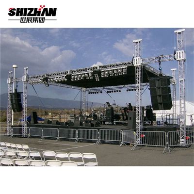 300*300mm 2m Length Aluminium Lighting Truss With Height Adjustable Wooden Stage