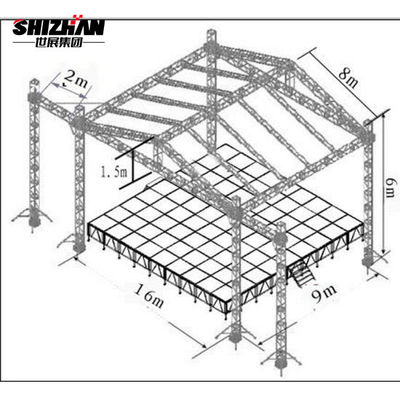 Fashion Show Exhibition Booth DJ Aluminum Roof Truss 200x200mm
