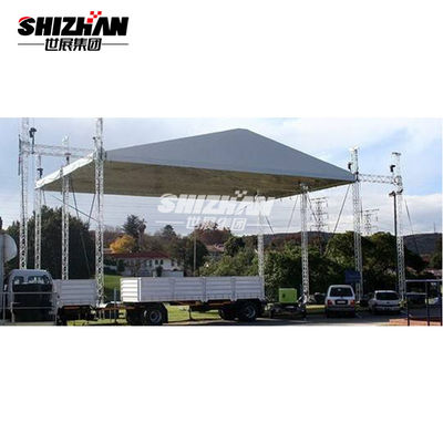 Spigot Aluminum Matte Black Stage Roof System Curved Outdoor Dj Lighting Box Truss Display