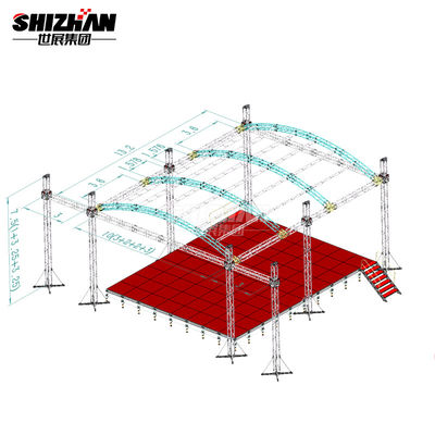Speed Roof Truss Aluminum Collapsible Live Concert Stage Platform System