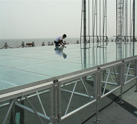 1.22*1.22m Aluminum Rock Concert  Glass Stage Portable Floor Platform