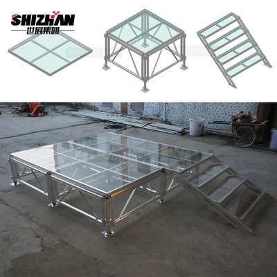 Adjustable Live Concert Glass Stage Aluminium Acrylic Platform Indoor