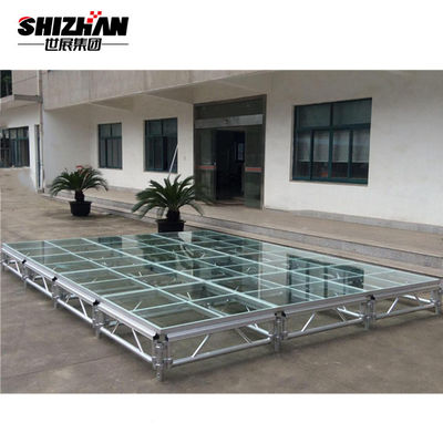 Wedding Party Glass Stage Decoration Portable Dance Floor For Stage Lighting