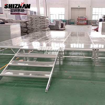 Outdoor Event Glass Stage Mobile Aluminum Assemble Portable Acrylic Stage Platform