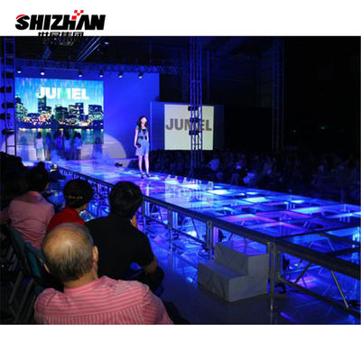 Wedding Glass Stage Ceremony Swimming Pool Floor Acrylic Transparent Mobile Stage Platform