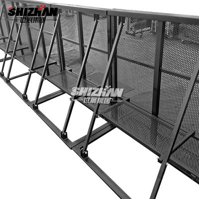 6061-T6 Black Concert Crowd Control Barrier With 2mm Mesh Thickness