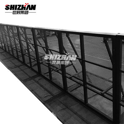 Black Folding Q235 Steel Crowd Control Barrier Event Protective 30kg