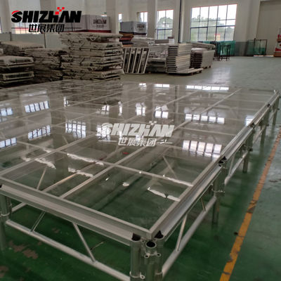 Aluminium Alloy 6082-T6 Glass Stage For Wedding Event 200x200mm