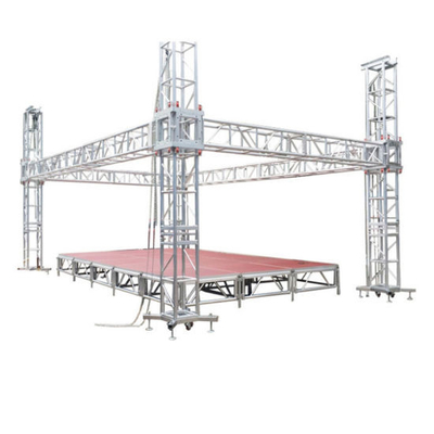 Mobile portable truss stage for dj booth truss system